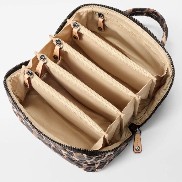 MZ Wallace Leopard Metro Accordion Cosmetic II Bag - NWT - Picture 2 of 7